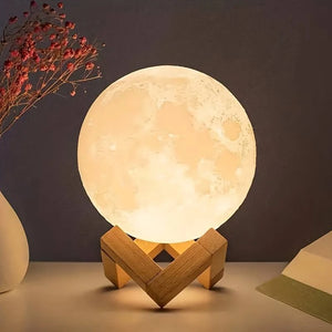 Moon Shape Night Light - Elegant Planetary Lighting for Home Decor - 8cm