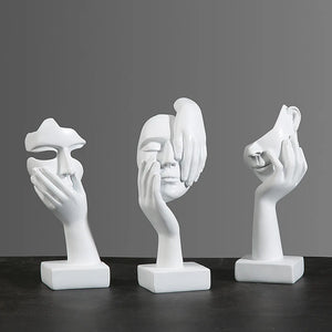 Abstract Resin Mask Statues - European Miniature Figurines for Home Decor, Office, Living Room or Gift