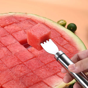 Stainless Steel Watermelon Cutter -
 Quick Cutting Tool for Salads, Fruits and Watermelons, Innovative Kitchen Accessory