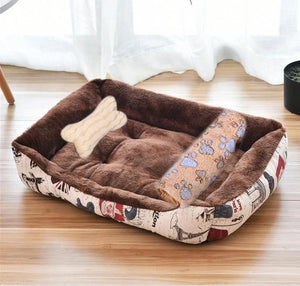 Candy Color Cozy Dog Bed – Comfortable Square Nest for Dogs and Cats