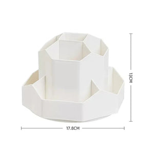 New 360° Rotating Pen Holder Large Capacity Desktop Pencil Storage Box 9 Compartments Stationery Organizer.