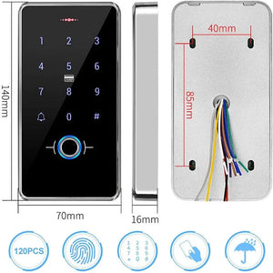 IP68 Outdoor Access Control System – Biometric Fingerprint, RFID, K80 Keypad with 3A Power Supply and Exit Button