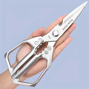 "Multifunctional Stainless Steel Kitchen Scissors -
 1 Piece Heavy Duty Scissors for Cutting Meat and Roasts