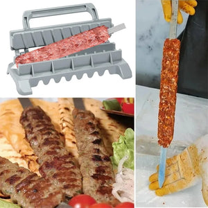 Flache Edelstahlspieße – perfekt für Kebab, brasilianisches und persisches Koobideh