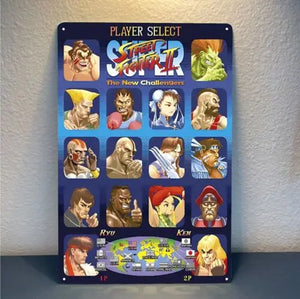 Retro Gaming Metal Posters – Decorative Plaques