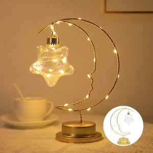 LED Star and Moon Lamp – Elegant Interior Ornament for Soft Lighting