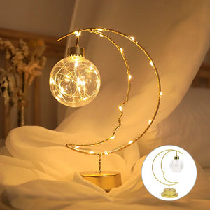 LED Star and Moon Lamp – Elegant Interior Ornament for Soft Lighting