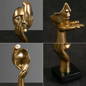 Abstract Resin Mask Statues - European Miniature Figurines for Home Decor, Office, Living Room or Gift