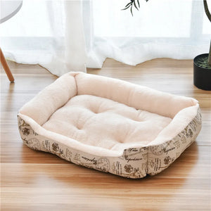 Candy Color Cozy Dog Bed – Comfortable Square Nest for Dogs and Cats