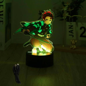 3D-Anime-Figurenlampen, Tanjirou Nezuko Zenitsu Nachtlicht, LED-Lampe mit Fernbedienung, Smart Touch-Lampe, Raumdekoration, Geburtstags-Weihnachtsgeschenk