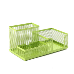 3/4 Compartment Black Metal Mesh Storage Box, Desk Organizer for Table.