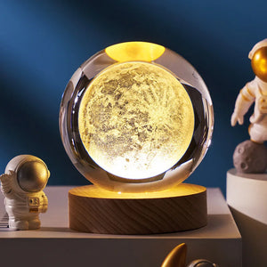 Creative 3D Crystal Ball - Galaxy and Planet Glass Globe, Desk, Bedside, Home or Gift Decoration