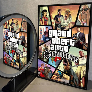 GTA 5 Sticker Poster – Waterproof Wall Decor