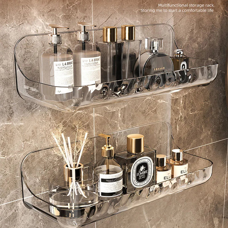 Acrylic Bathroom Shelf No Drilling – Practical Organizer for Shower and Cosmetics