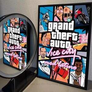 GTA 5 Sticker Poster – Waterproof Wall Decor