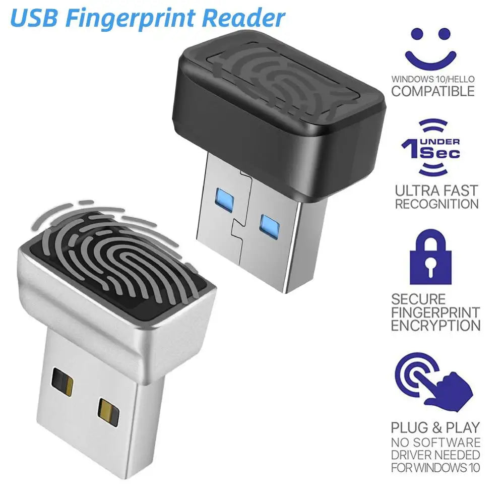 USB Fingerprint Reader – Biometric Unlock Module Compatible with Windows 10/11 for PC and Laptop