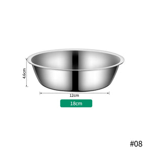 Large Capacity Stainless Steel Bowl - Durable and Economical for Cats and Dogs