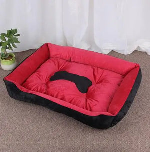 Candy Color Cozy Dog Bed – Comfortable Square Nest for Dogs and Cats