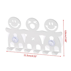 Wall Mounted Toothbrush Holder with Suction Cup – Practical Cartoon Bathroom Set