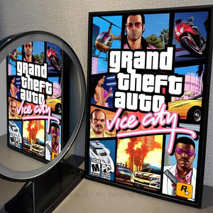 GTA 5 Sticker Poster – Waterproof Wall Decor