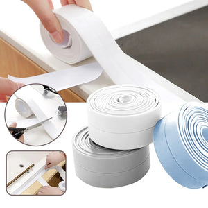 Self Adhesive PVC Shower Bathtub Sealing Strip - Mildew Proof Waterproof Tape for Kitchen, Bathroom and Sink