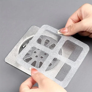 10 Pieces Disposable Drain Protectors - Mesh Hair Strainers for Bathroom and Kitchen