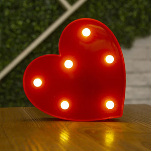 LED Heart Shape Lamp, Romantic Red and Pink Night Light, Ornament for Wedding, Party, Home Decor, Birthday, Christmas, Valentine's Day Gift