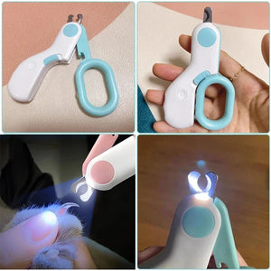 Professional Nail Clippers with LED Light – Grooming Tool for Cats and Small Dogs