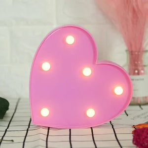 LED Heart Shape Lamp, Romantic Red and Pink Night Light, Ornament for Wedding, Party, Home Decor, Birthday, Christmas, Valentine's Day Gift