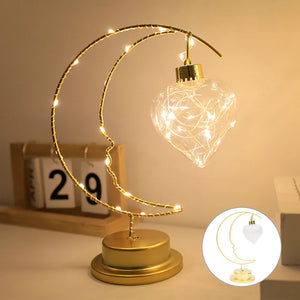 LED Star and Moon Lamp – Elegant Interior Ornament for Soft Lighting