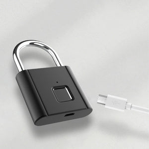 Waterproof Fingerprint Smart Padlock - Keyless Biometric Lock, USB Rechargeable for Home Security