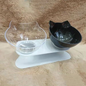 Non-Slip Cat Bowls with Sloped Stand – Ideal for Cats and Kittens