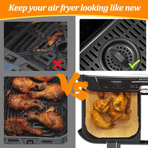 Disposable Non-Stick Air Fryer Liners -
 Oil Resistant Baking Mat for Microwave, BBQ and Oven