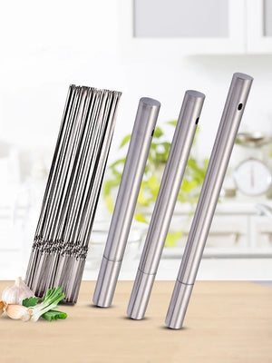 Reusable Stainless Steel Skewers – Ideal BBQ and Camping Accessories