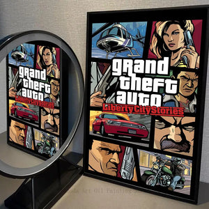 GTA 5 Sticker Poster – Waterproof Wall Decor