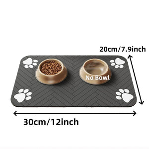 Absorbent Pet Mat - Waterproof Protection for Food and Water Bowls