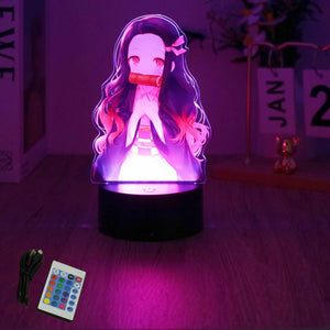 3D-Anime-Figurenlampen, Tanjirou Nezuko Zenitsu Nachtlicht, LED-Lampe mit Fernbedienung, Smart Touch-Lampe, Raumdekoration, Geburtstags-Weihnachtsgeschenk