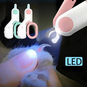 Professional Nail Clippers with LED Light – Grooming Tool for Cats and Small Dogs