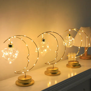 LED Star and Moon Lamp – Elegant Interior Ornament for Soft Lighting