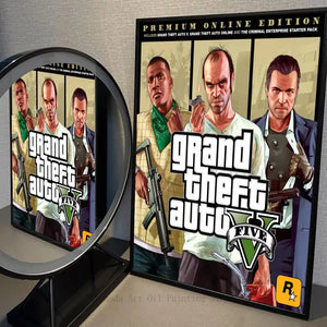 GTA 5 Sticker Poster – Waterproof Wall Decor