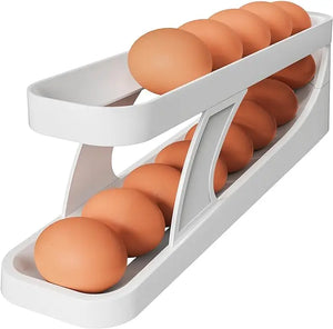 Double Layer Automatic Egg Dispenser - Convenient Storage &amp; Space Saving